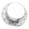 Manual Mechanical Kitchen Timer with Magnetic Base Countdown Cooking Baking Timing Tool Silver