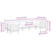 7 Piece Garden Sofa Set with Cushions Pressure Treated Pine Wood