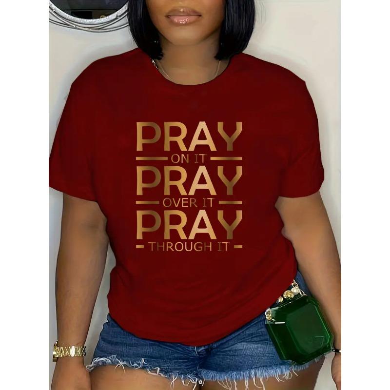 

Женская персонализированная футболка темно-красного однотонного цвета с 3D-принтом букв 6XL