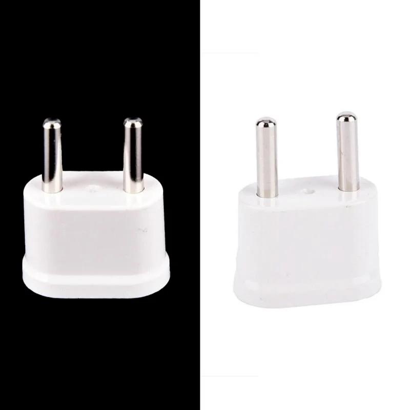 2X White Travel Charger Wall AC Power Plug Adapter Converter US USA to EU Europe