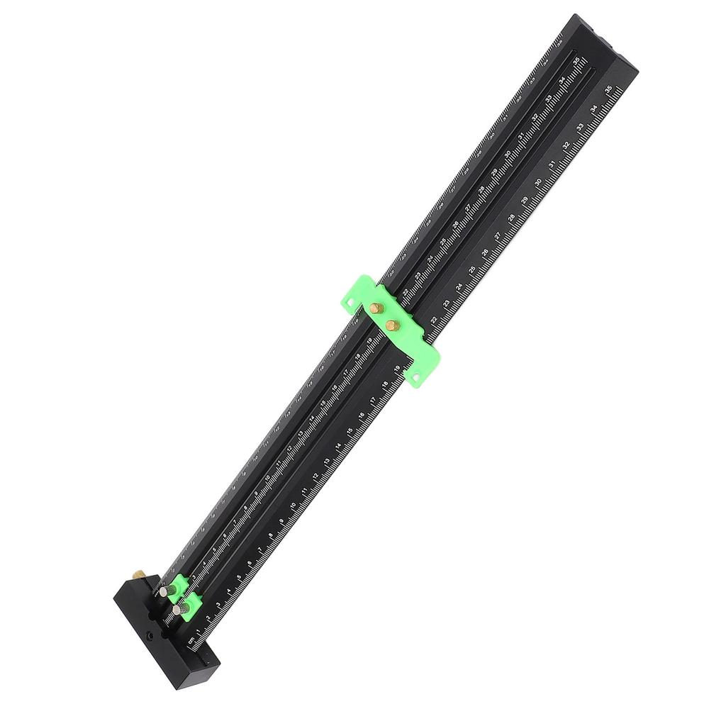 T   Ruler Metal Aluminum Alloy Double Needle Woodworking Line Drawing Parallel Vertical Scribing 35cm
