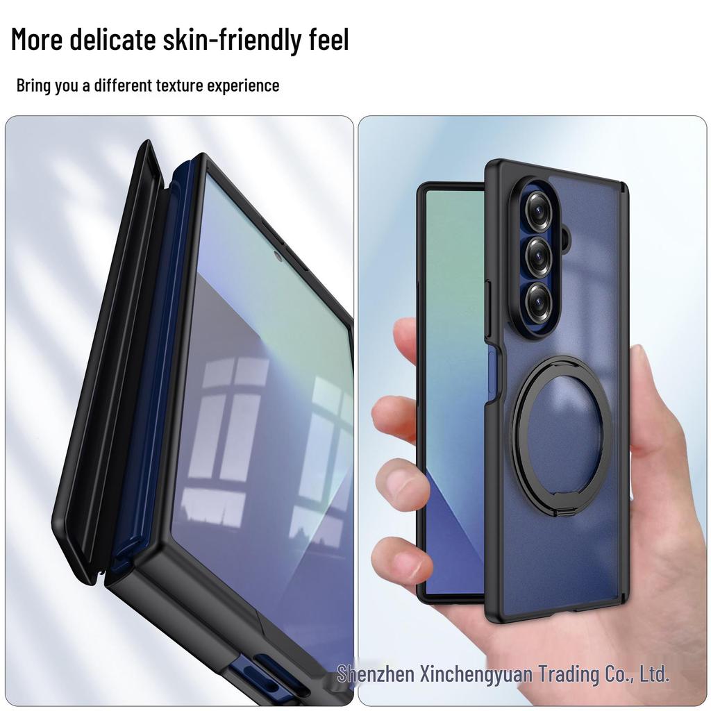 Samsung Z Fold7 Magnetic Shockproof Case with 360° Swivel Stand and Hinge Protection