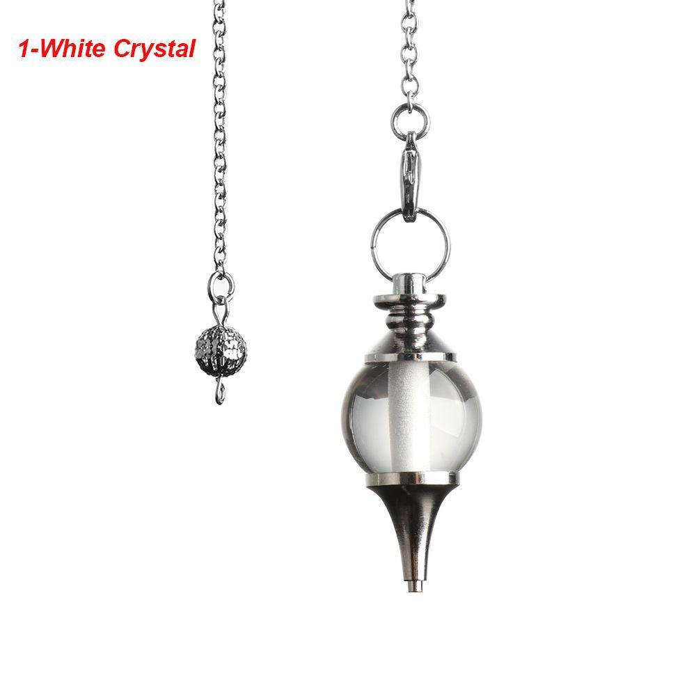Chain Fashion Jewelry Black Onyx Amethyst Circular Cone Natural Stone Healing Crystal Amulet Reiki Pendulum Pendant