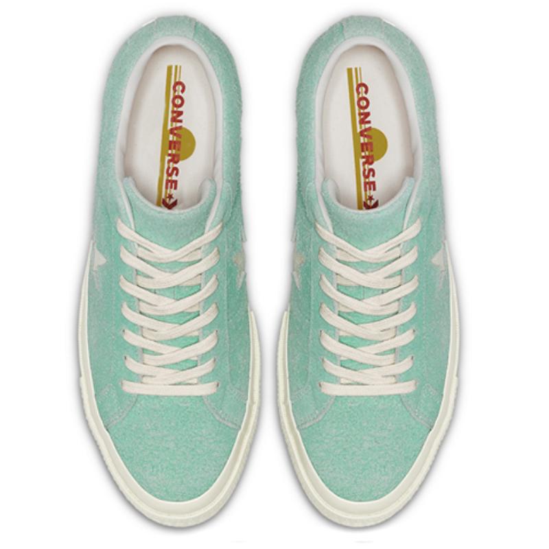 Converse One Star Low 'Bold Jade' Trendy Versatile Low-Top Canvas Shoes Unisex Green and White