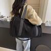 Women's Plush Fabric Large Capacity Portable Travel Bag Dry and Wet Separation Personalized Fitness Bag Can Be Used To Cover Pull Rod