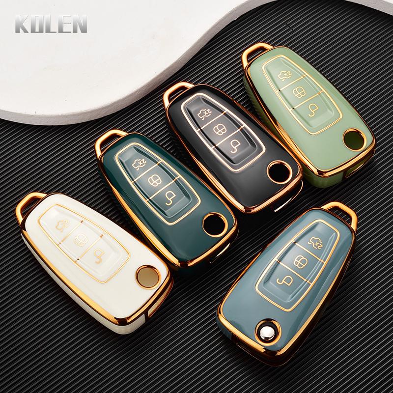 Neue TPU Auto Fernbedienung Schlüsselhülle Abdeckung Schale Für Ford Ranger C-Max S-Max Focus Galaxy Mondeo Transit Tourneo Custom Schutz Schlüssellos