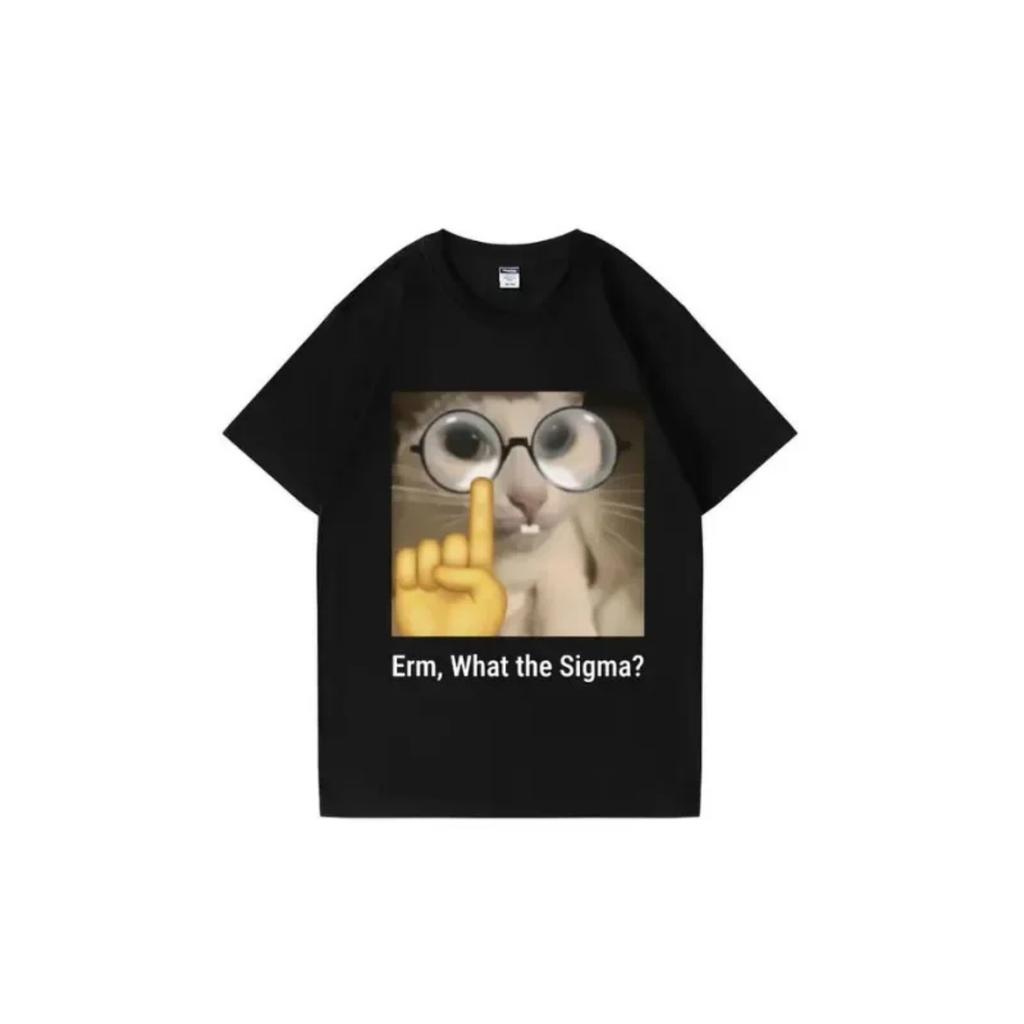 So what is Sigma Fun T-shirt for Women, Silly Cat, Humorous Printed Fashion Top, O-neck Cute Extra Large Street Wear