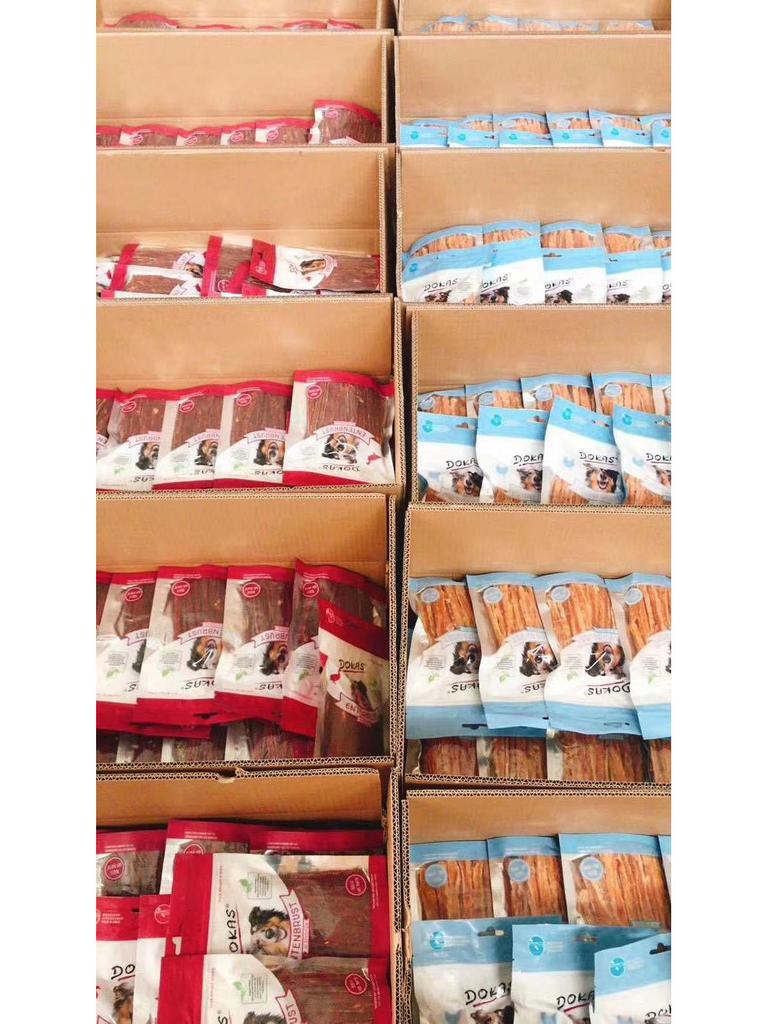 Pet Snacks: DOKAS Chicken/Duck Jerky for Pomeranian, Teddy, Bichon Frise Dogs - 250g