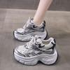 Platform Shoes Women's New Spring and Summer Mesh Silver Casual Sports Women's Shoes
