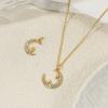2 PCs Brass Galaxy Charms 18K Gold Plated Enamel Half Moon Pendants For DIY Neckalce Bracelet Jewelry Making 22mm x 17mm