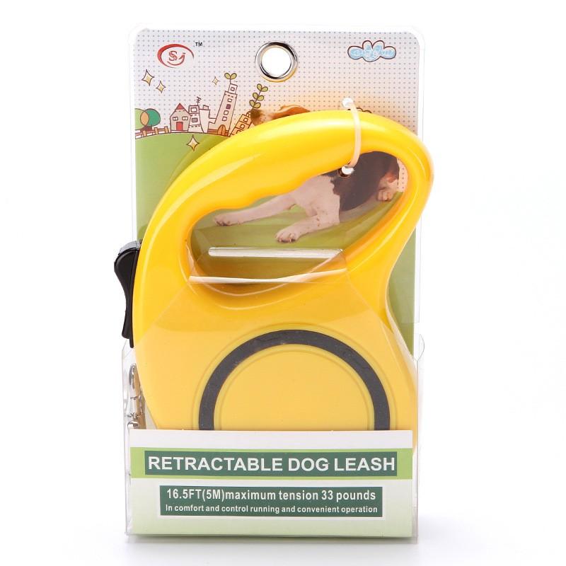 Retractable Dog Leash Large Dogs Heavy Duty Nylon Pet Walking Lead 3/5m Length Multiple Colors