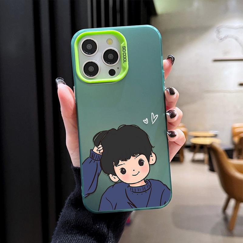 Lovely Couple Couple Phone Case For iPhone 17 Air 16e 15 14 13 12 11 Pro Max Plus Mini SE Anti Fall Matte Back Cover