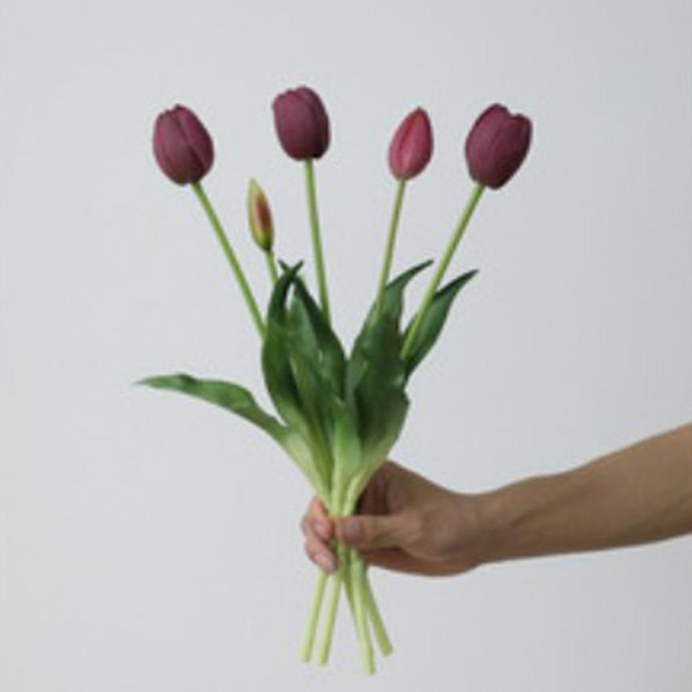

5 головок, имитация цветка тюльпана, настоящее прикосновение, искусственный цветок, новые искусственные цветы, настольное украшение