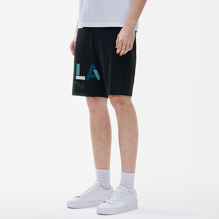 Fila SS22 Color Block Logo Simple Woven Mid Rise Fitted Casual Shorts Men Shorts Legendary-Blue F11M227803F-NV