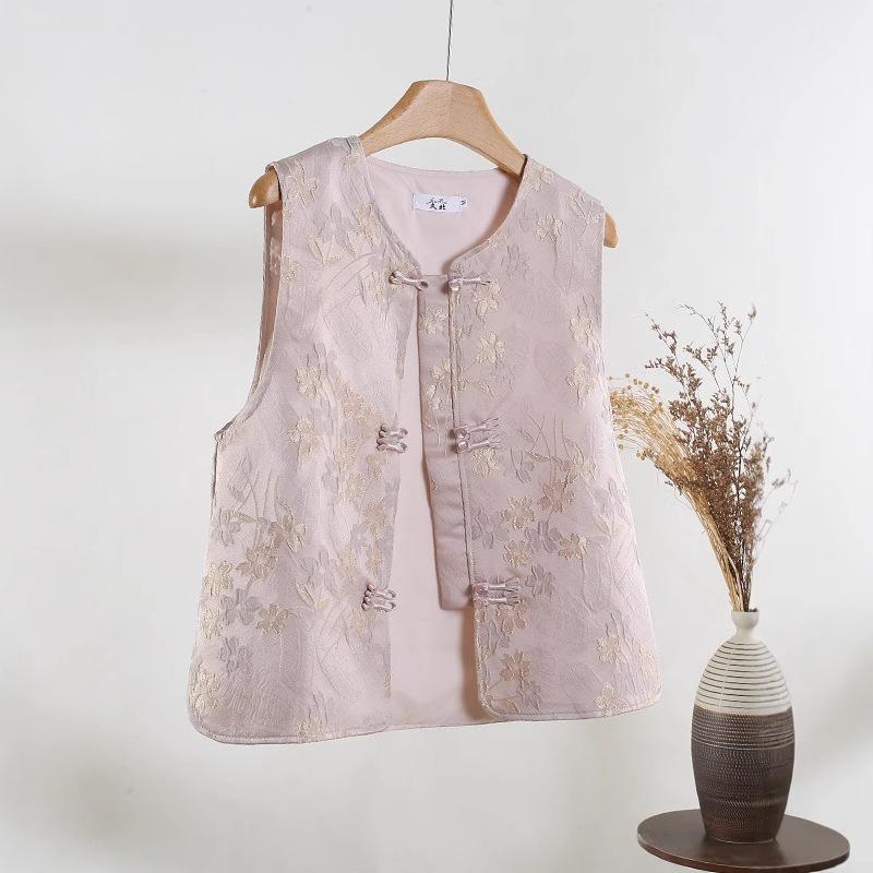Brocade Vest Women's Spring 2025 New Jacquard Vest Vest Top
