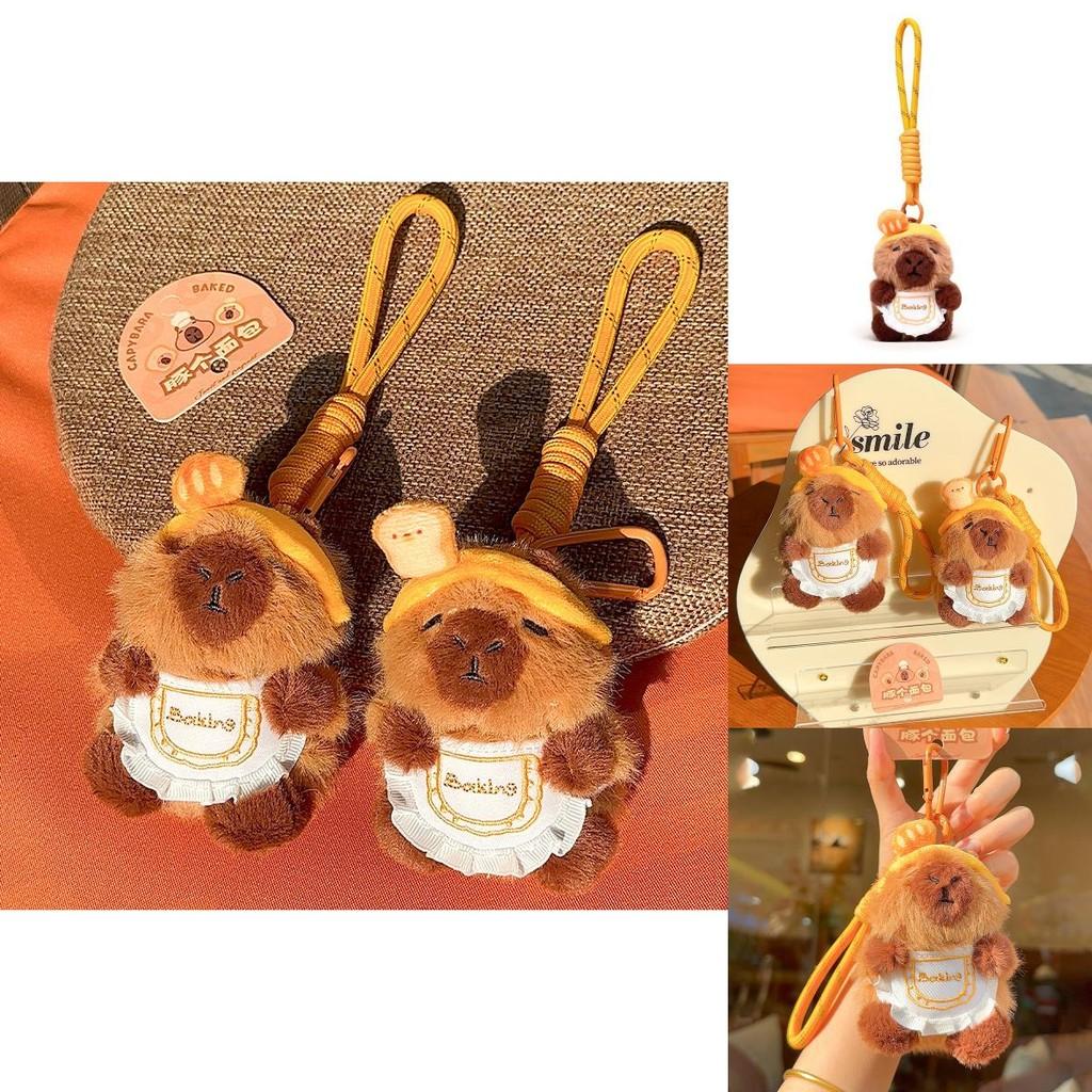 Toast Bread Hairband Capybara Plush Keychain For Kids And Fans