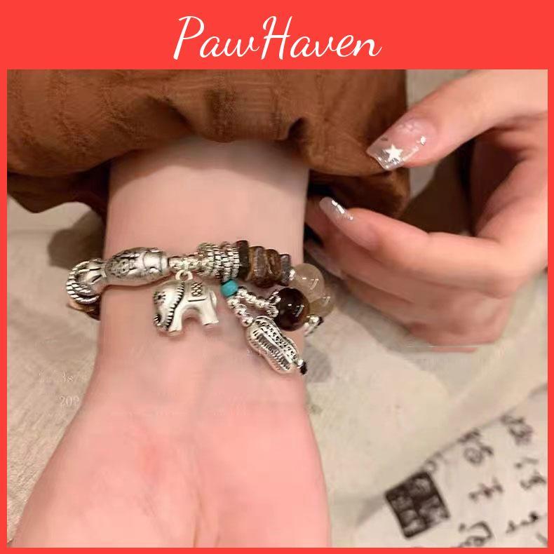 Ethnic Exquisite Alloy Elephant Bracelet For Women New Chic Geometric Design