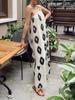 Oversized French Style One-Shoulder Strappy Beach Dress for Women