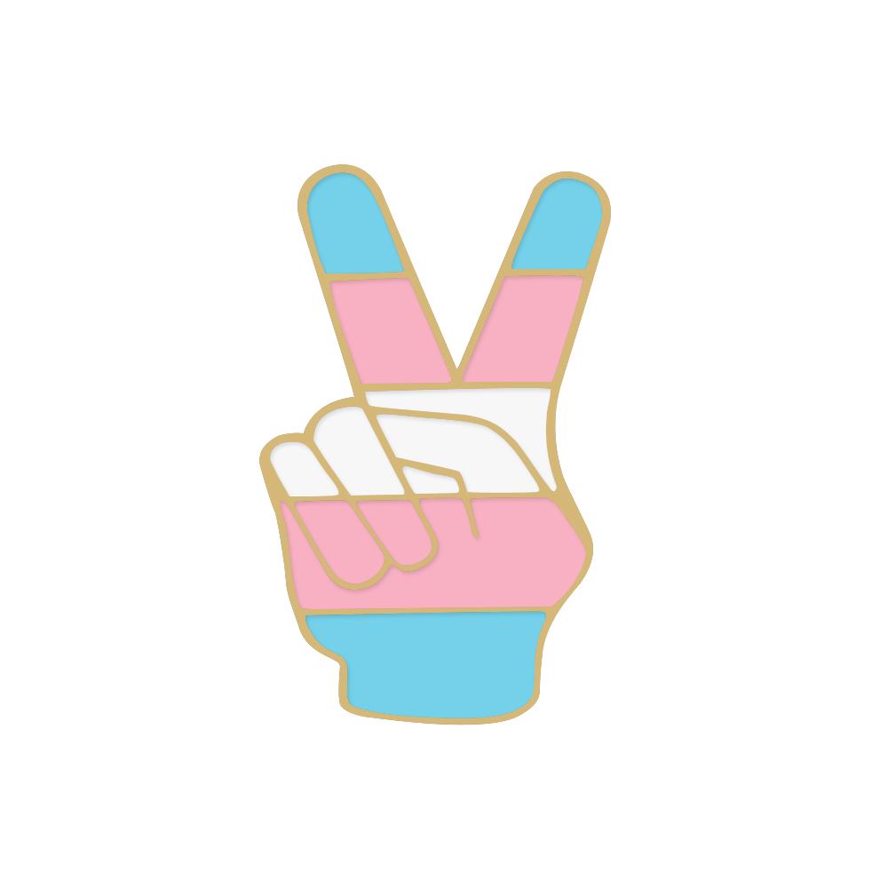 

Trans Asexual Non-binary Enamel Badge LGBT Pride Gay Lesbian Brooch Rainbow Yeah Victory Gesture Lapel Pin Backpack Jewelry Gift