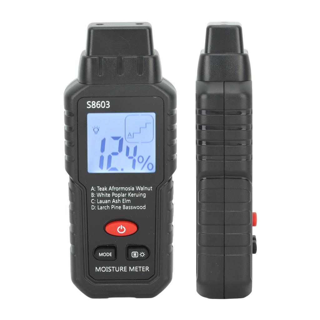 Digital Wood Moisture Meter ABS Wood Humidity Tester Light Weight Timber Damp Detector for Home