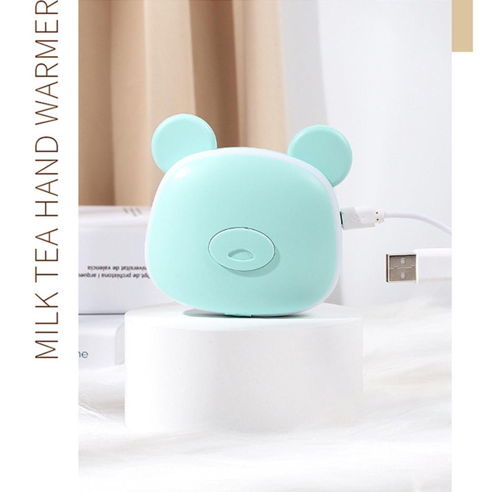 Rechargeable Hand Warmer 1000mAh Macaron Cartoon Animal USB Hand Warmer Makeup Mirror with LED Light Winter Gifts