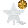 Warm/Colorful/White Light Christmas Tree Star Topper Luminous Star Light  New Year Celebration