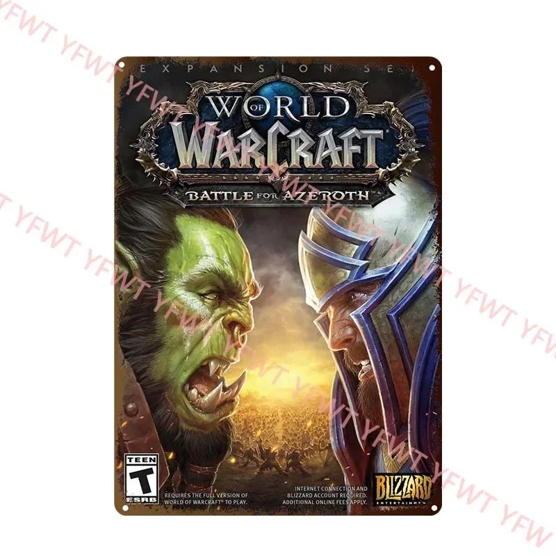 Modern World of Warcraft Game Metal Tin Sign Poster Wall Art Bedroom Studio Home Wall Decoration Cuadros