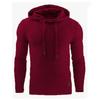 Autumn and Winter New Men's Jacquard Sweatshirt Long Sleeve Hoodie Warm Color Hooded Sports Jacket