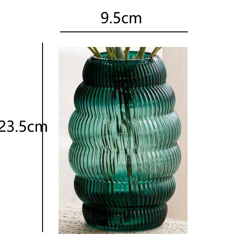 Creative Gray Transparent Glass Vase Hydroponic Flower Desktop Decoration Donut Shaped Flower Vase Handicrafts Home Decoration