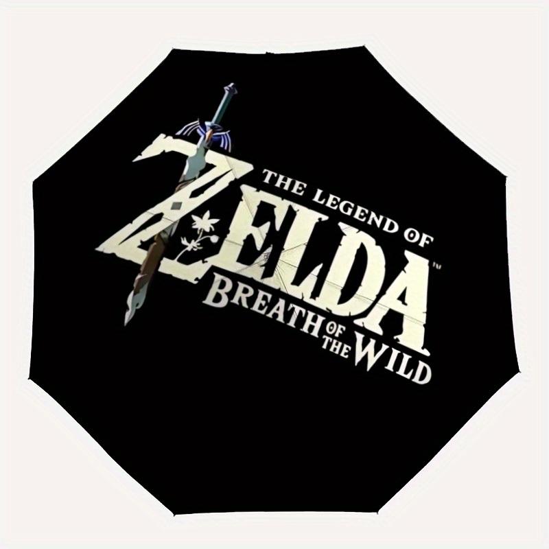 

Zelda Breath Legend of Zelda Automatic Folding Umbrella with Sturdy Iron Frame, Portable Compact Travel Umbrella All-Season Use Parties 0807035