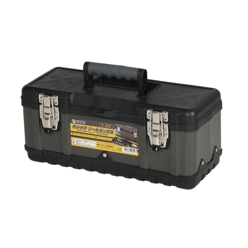 

JEJ Astage Gunmetal Toolbox, Tool Container, Storage, Approx. W39 x D18.5 x H17cm (TK-390G)