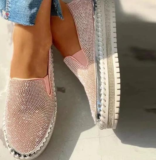 Fashion Mocassins À Enfiler Pour Femmes, Baskets En Maille, Décor Biscuits, Chaussures Plates Basses