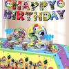 Dandys World Childrens Birthday Party Kit With Disposable Tableware And Decor Items