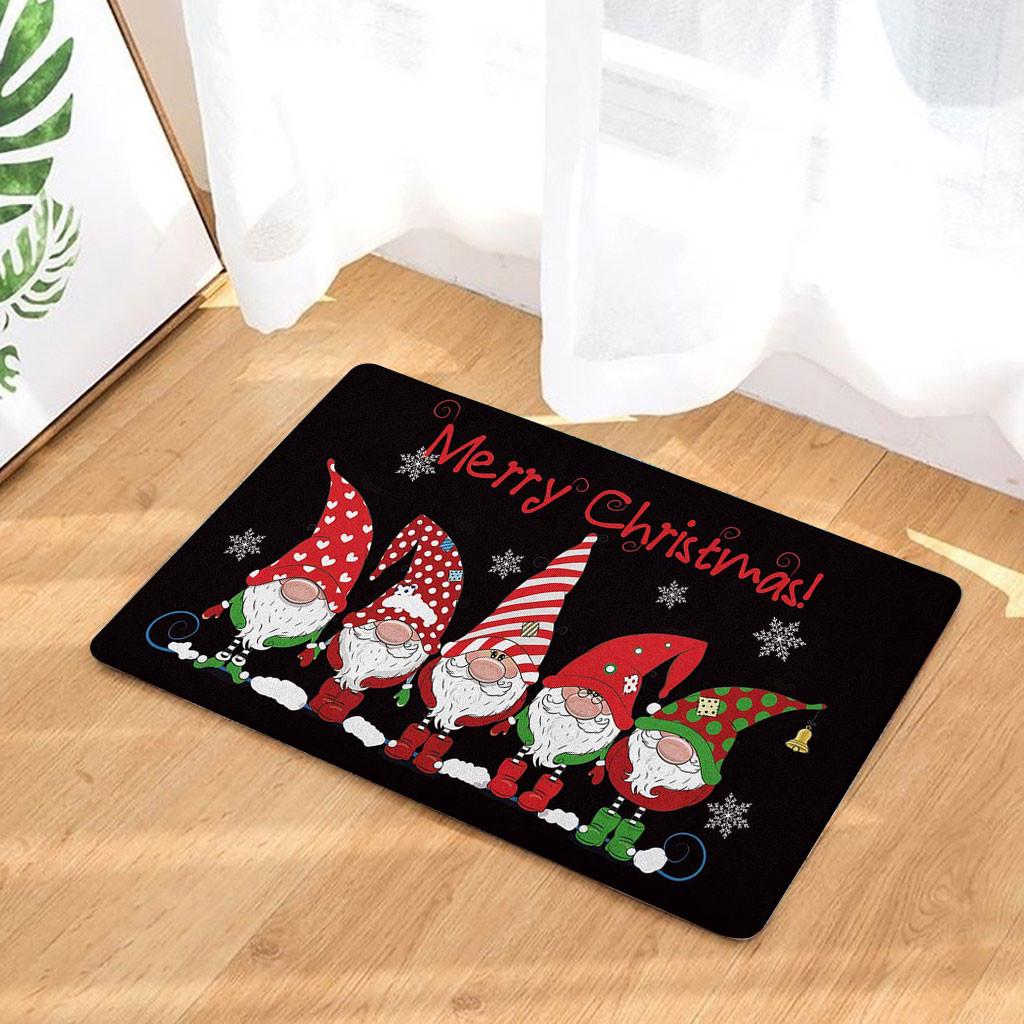 

Merry Christmas Snowflake Christmas Красный фланелевой нескользящий ковер 45x75см