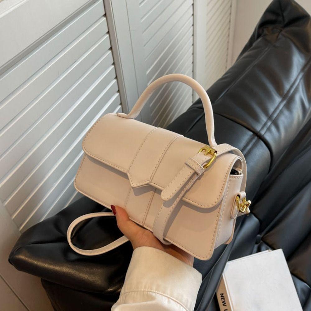 Pu Leather Vintage Underarm Handbag Square Fashion Shoulder Bag  Mobile Phone