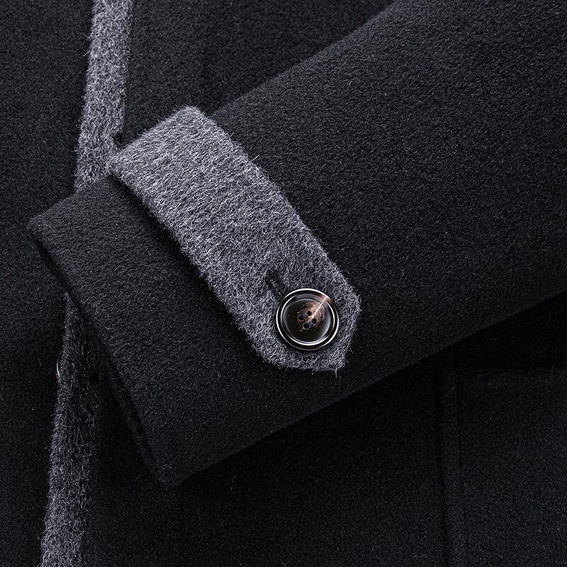 FAPAI Men's Pure Wool Oversized Long Coat