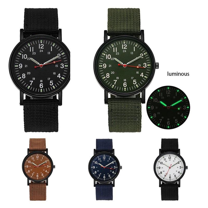 Wrist Men Analog Quartz Analog Watch Nylon Woven Strap Casual Sports Present