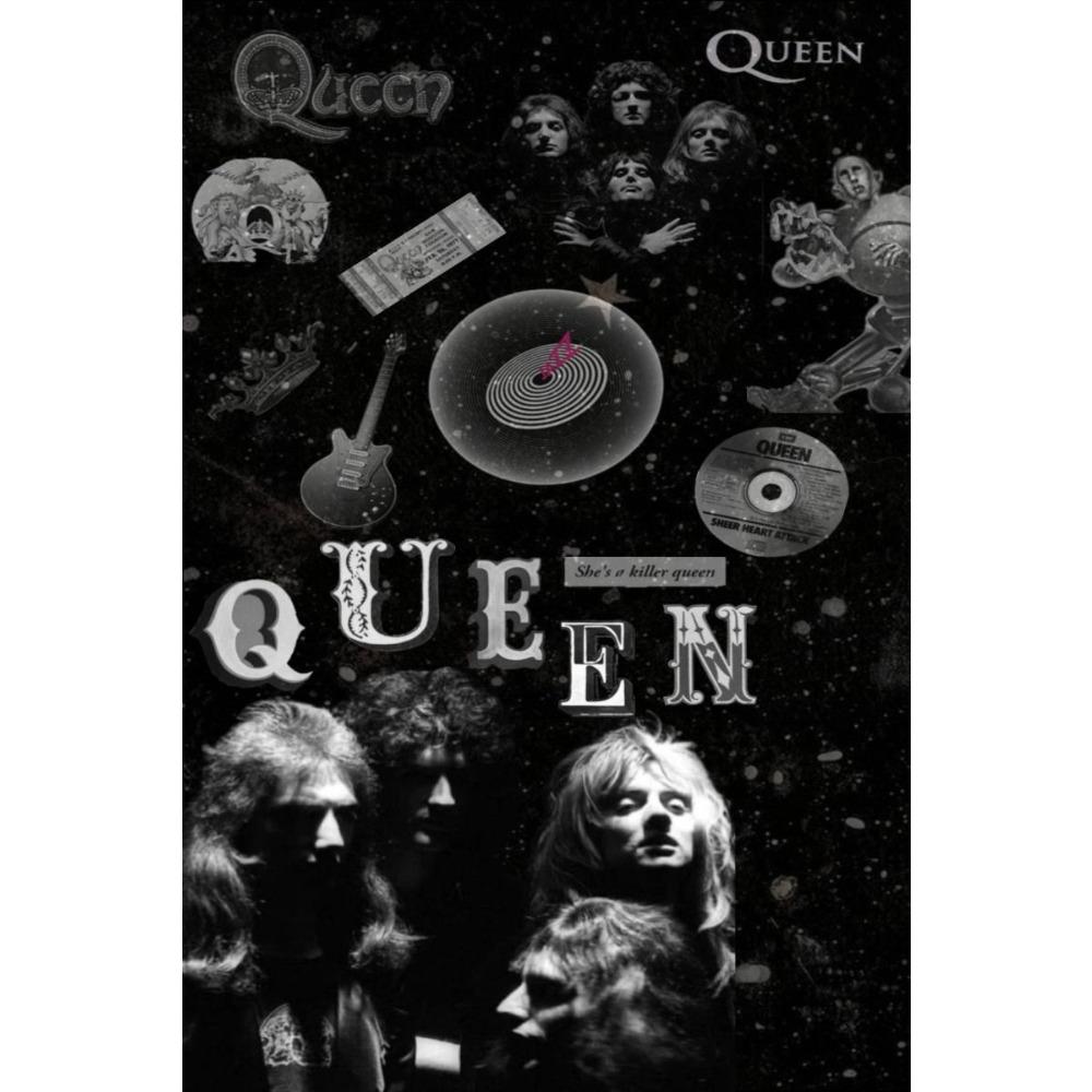 Metal Queen Band Wall Decor, Handmade 3D Tin Art for Living Room Bedroom Music Studio