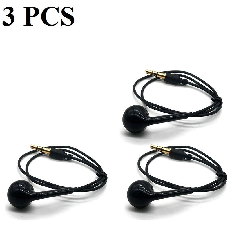 1-4pcs 3.5mm Single Side Mono Earphone In Ear Earbud Headset Headphone For Phone Mp3 Walkie Talkie Computer Bluetooth Tablet Pc