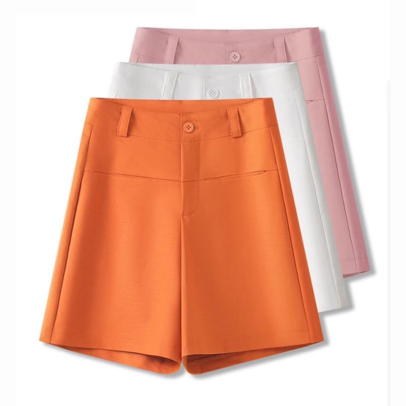 

2025 Women s Summer High-Waisted A-Line Wide-Leg Suit Shorts 27 (recommended weight: 95-105 jin)