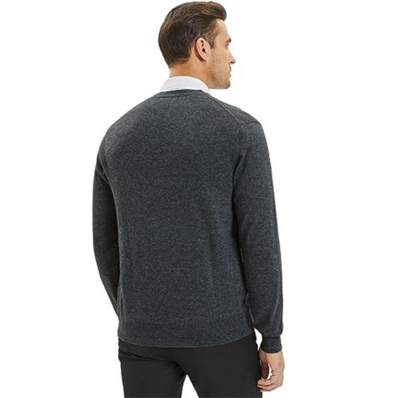 Men's Knitted Cardigan Wool Blend Long-sleeved Knitted Vest Jacket Men's Cardigan