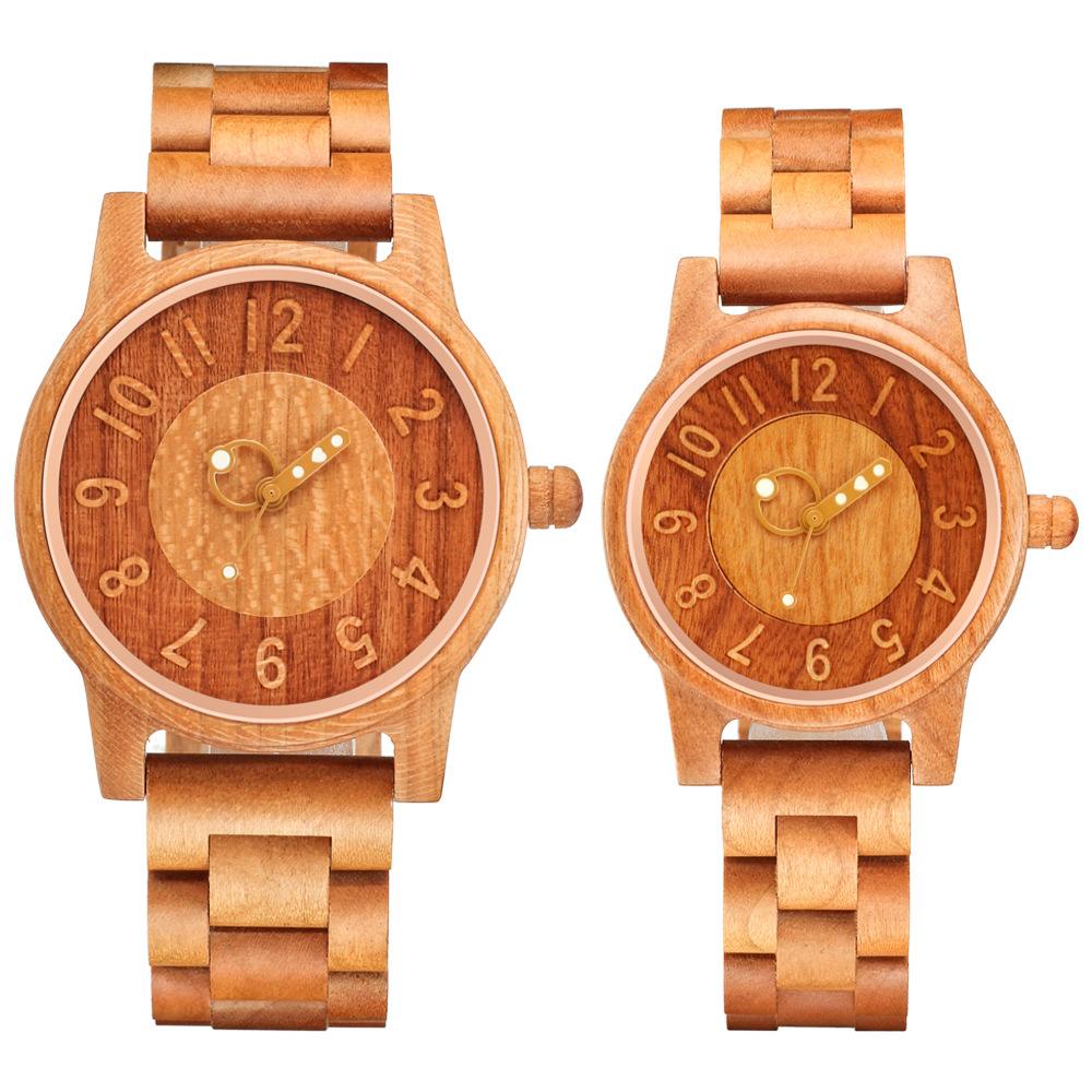 Fashion Men's Wooden Watch Multi-functional Quartz Movement Elegant Blend of Nature and Technology for Women Watch