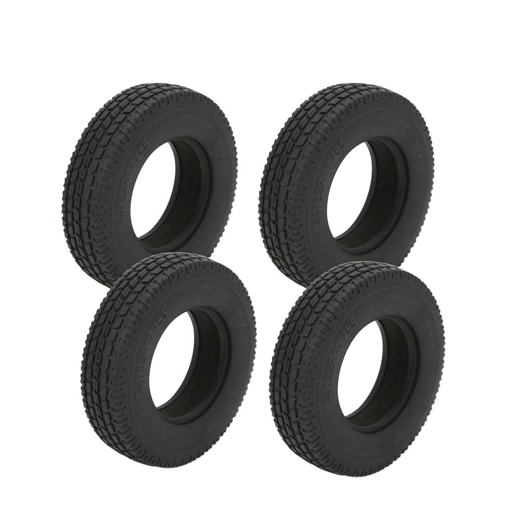 4ks RC přední a zadní gumové pneumatiky o šířce 22 mm Pneumatiky kol pro Upgrade přívěsů Tamiya 1/14 RC