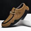 Plus size 36-48 New Fashion men handmade leather casual sneakers classic design platform loafers breathable flats driving shoes