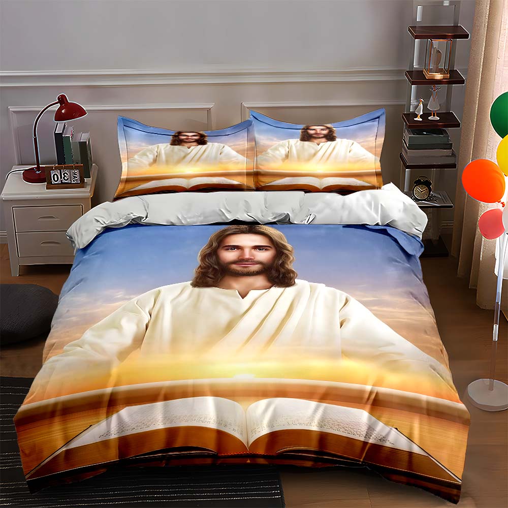 

Religious figure depiction. Bedding Duvet cover sets Duvet covers Pillowcases gifts (1 * Duvet Cover 2 * Pillowcases, without duvet insert) 135x200cm