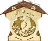 Wooden Bird Feeder with Openwork, Varnished