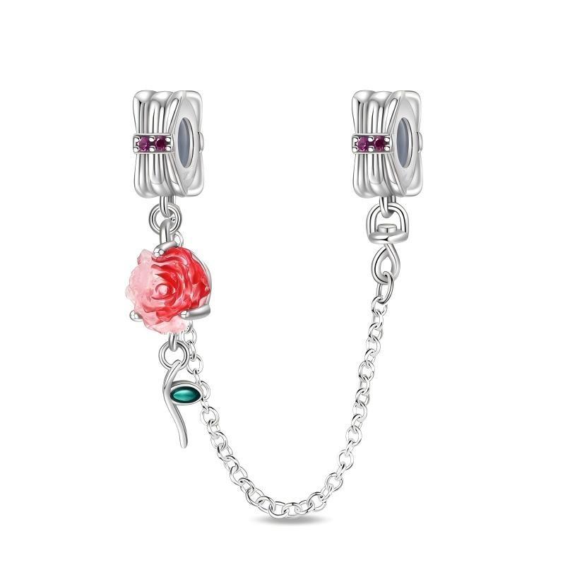 

S925 Silver Couple Sun Moon Charm Beads DIY Bracelet Necklace Jewelry Accessories Safety Chain