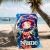 Customizable Personalized Beach Towels Demon Slayer Tanjiro Themed designs.Suitable for the Beach, Yoga, Sports;ideal As Beach Accessories