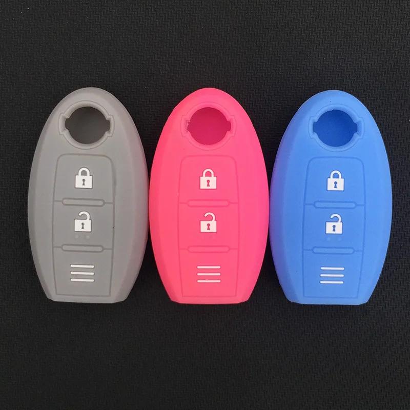 3button Silicone Car Key Fob Cover Case for Nissan Micra Murano Juke Alissa Pulsar X-trail Note Almera Altima Remote Protected