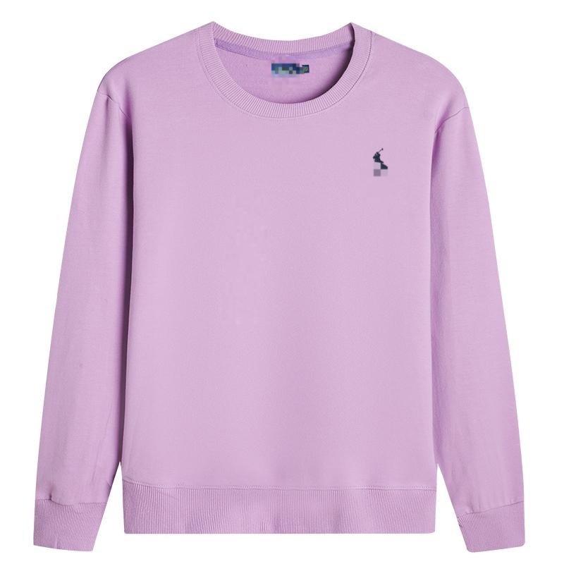 Damska bluza Raf z haftowanym koniem, z długim rękawem i okrągłym dekoltem - Sweter Top ze 100% bawełny